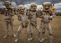 Mudmen during a sing-sing, Goroka Show, Goroka, Eastern Highlands, Papua New Guinea