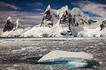 Brash ice near coast, Una Peaks, Lemaire Channel, Antarctic Peninsula, Antarctica