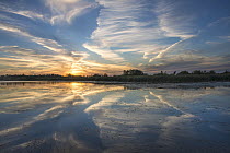 Sunset over lake, Pelican Lake, Florida