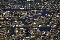 Buildings on artificial islands and canals, Marco Island, Florida