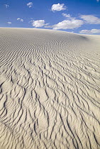Ripples on white gypsum sand dunes, White Sands National Park, New Mexico