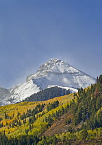 Mountain peak after first snow, Rocky Mountains, Colorado