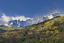 Mountain peaks after first snow, Rocky Mountains, Colorado