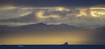 Icebergs and coast, Disko Island, Greenland