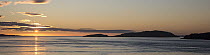 Midnight sun, Frobisher Bay, Baffin Island, Nunavut, Canada