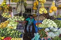 Fruit and vegetable vendor, Georgetown, Guyana