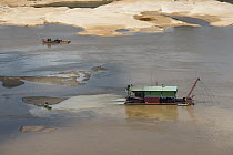 Gold dredger, Essequibo River, Rupununi, Guyana