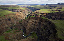 River in deep canyon in plateau, Putoransky State Nature Reserve, Putorana Plateau, Siberia, Russia