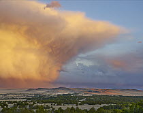 Giant cumulonimbus clouds, near Des Moines, New Mexico