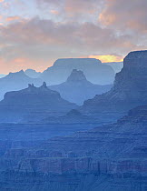 Angel's Gate and Zoroaster Temple from Navajo Point, Grand Canyon National Park, Arizona
