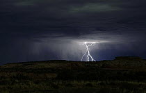 Lightning during thunderstorm, Canyonlands National Park, Utah