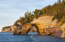 Rock bridge, Pictured Rocks National Lakeshore, Michigan