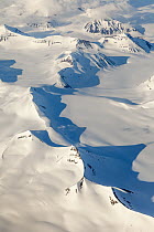 Snow-covered mountains, Spitsbergen, Svalbard, Norway