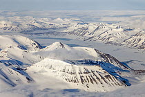 Snow-covered mountains, Spitsbergen, Svalbard, Norway