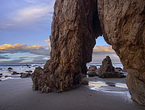 Arch on beach, El Matador State Beach, California