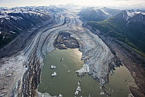 Lowell Glacier and Alsek Lake, Kluane National Park, Yukon, Canada
