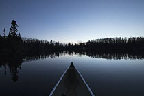 Canoe on lake, Superior National Forest, Minnesota