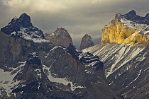 Granite peaks in spring, Torres del Paine, Torres del Paine National Park, Patagonia, Chile