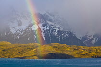 Rainbow over Lake Pehoe, Torres del Paine National Park, Patagonia, Chile