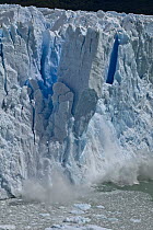 Ice calving off glacier, Lake Argentino, Los Glaciares National Park, Patagonia, Argentina, sequence 1 of 4