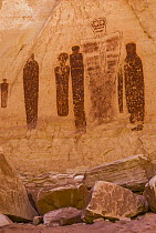 Great Gallery pictograph panel in the Barrier Canyon style, Horseshoe Canyon, Canyonlands National Park, Utah