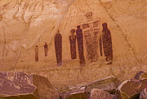 Great Gallery pictograph panel in the Barrier Canyon style, Horseshoe Canyon, Canyonlands National Park, Utah