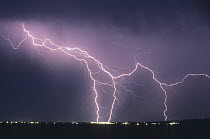 Lightning storm in summer, Mission Valley, Montana