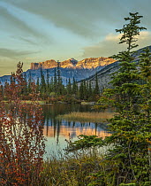 Syncline Ridge and Miette Range from Moberly Flats, Jasper National Park, Alberta, Canada