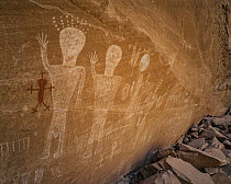 Petroglyphs made by Ancestral Puebloans, Grand Gulch, Cedar Mesa, Bears Ears National Monument, Utah