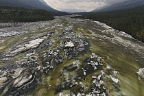 Ice chunks in river, Putoransky State Nature Reserve, Putorana Plateau, Siberia, Russia