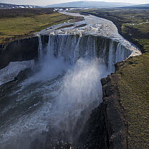 Waterfall in plateau, Putoransky State Nature Reserve, Putorana Plateau, Siberia, Russia
