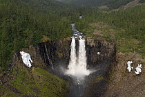 Waterfall and taiga, Putoransky State Nature Reserve, Putorana Plateau, Siberia, Russia