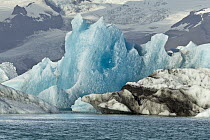 Icebergs, Breidamerkurjokull, Jokalsarlon Lagoon, Iceland