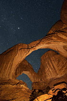Stars above Double Arch, Arches National Park, Utah