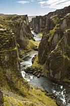 River in canyon, Fjadrargljufur Canyon, Iceland