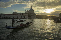 Gondolas on canal, Venice, Italy
