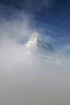 Peak in clouds, Matterhorn, Zermatt, Switzerland