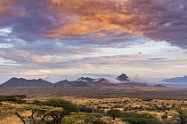 Mountains at sunrise, Mount Nyiru, El Barta, Kenya