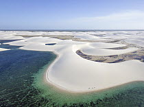 Freshwater lagoons amid sand dunes, Lencois Maranhenses National Park, Brazil