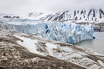 Coastal glacier, Kross Fjord, Spitsbergen, Svalbard, Norway