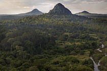Woodland and hills, Bunga Inselbergs, Gorongosa National Park, Mozambique