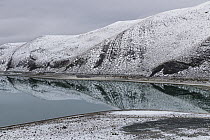 Lake in winter, Goic Lagoon, Torres del Paine National Park, Patagonia, Chile