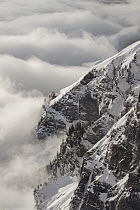 Mountain in winter, Rinderhorn, Alps, Valais, Switzerland