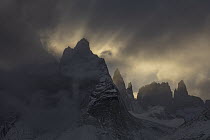 Mountains at sunset, Torres del Paine, Torres del Paine National Park, Patagonia, Chile