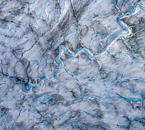 Meltwater stream on glacier, Sawyer Glacier, Tracy Arm-Fords Terror Wilderness, Alaska
