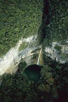 Waterfall in the Sierra Tamaulipas, one of few pristine tropical areas in northeastern Mexico