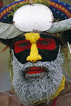 Aboriginal man with his face painted for the Mt Hagen cultural show, Papua New Guinea