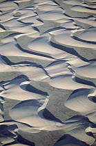 Aerial view of sand dunes north of Guerrero Negro, west coast of Baja California, Mexico
