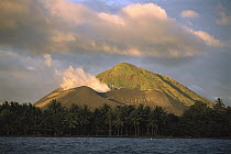 Volcano erupted a few years ago and it's still active near the city of Rabaul, north of New Britian, Papua New Guinea