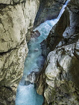 Gorge and stream, Alps, Upper Bavaria, Germany